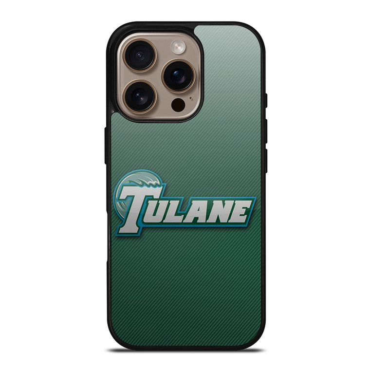 TULANE UNIVERSITY LOGO CARBON iPhone 16 Pro Case