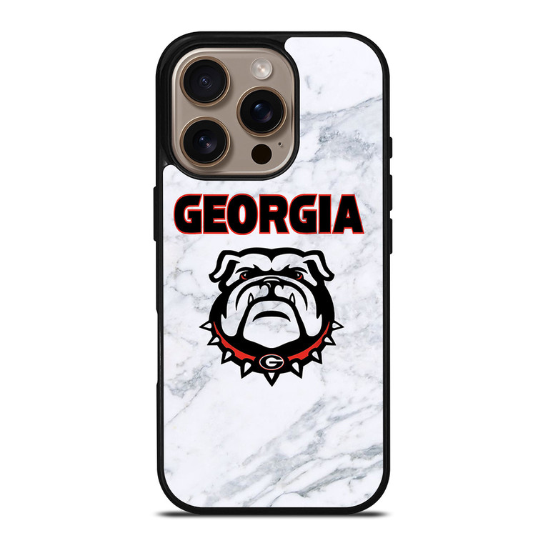 UGA GEORGIA BULLDOGS MARBLE LOGO iPhone 16 Pro Case UGA GEORGIA BULLDOGS MARBLE LOGO iPhone 16 Pro Case