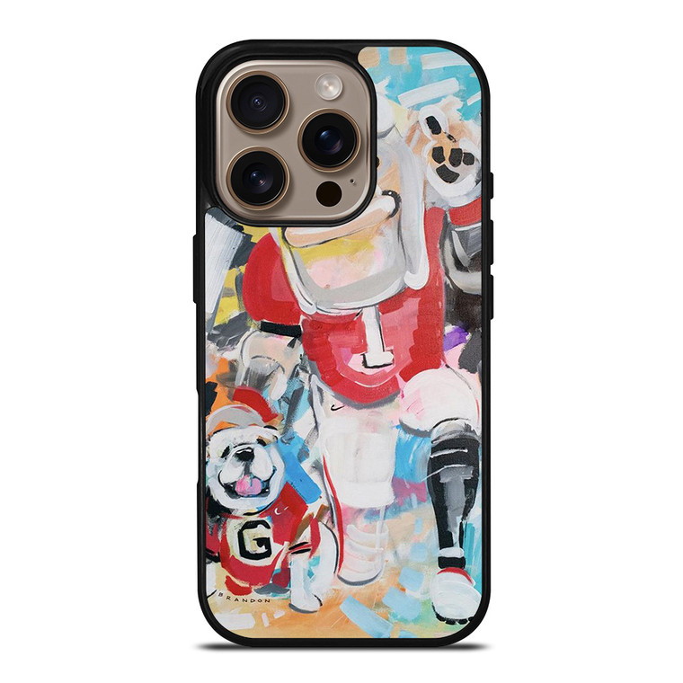 UNIVERSITY OF GEORGIA BULLDOGS UGA ART iPhone 16 Pro Case
