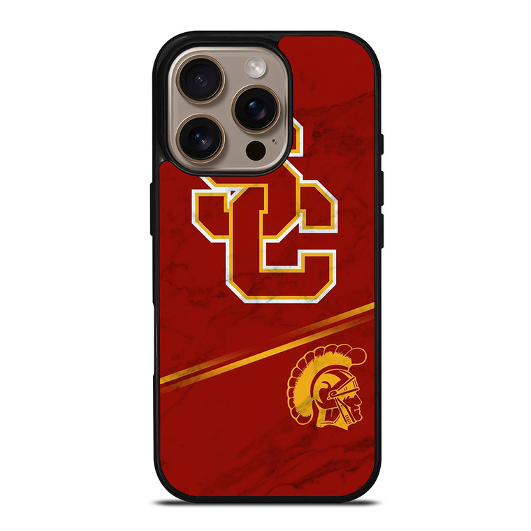 USC TROJANS RUSTY MARBLE iPhone 16 Pro Case