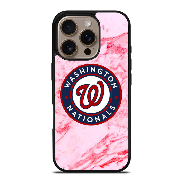 WASHINGTON NATIONALS PINK MARBLE iPhone 16 Pro Case