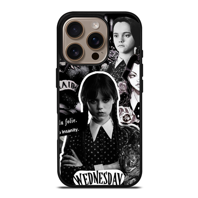 WEDNESDAY ADDAMS MOVIES COLLAGE iPhone 16 Pro Case