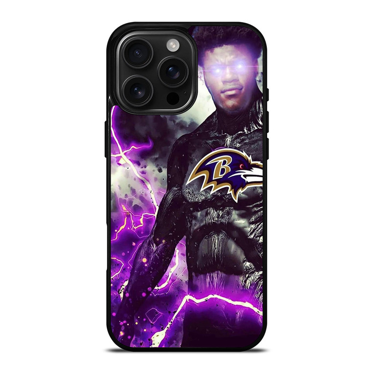 LAMAR JACKSON BALTIMORE RAVENS ART iPhone 16 Pro Max Case