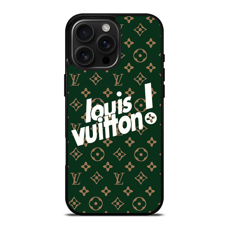 LOUIS VUITTON GREEN LOGO iPhone 16 Pro Max Case