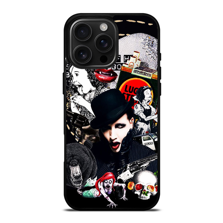 MARILYN MANSON GOTH COLLAGE iPhone 16 Pro Max Case