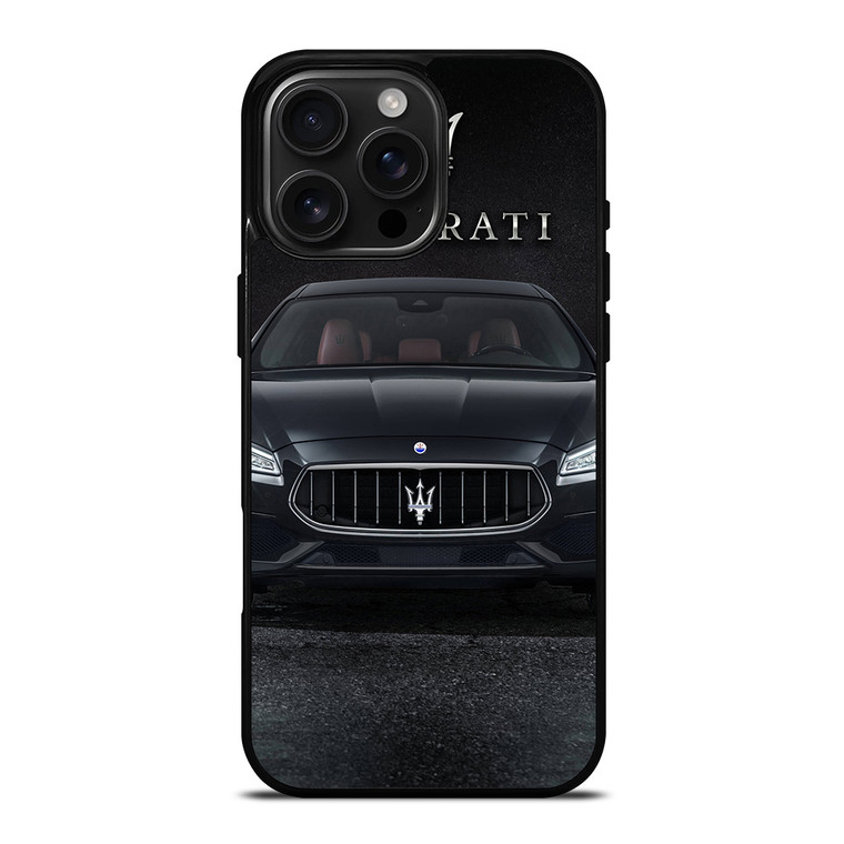 MASERATI CAR BLACK LOGO iPhone 16 Pro Max Case