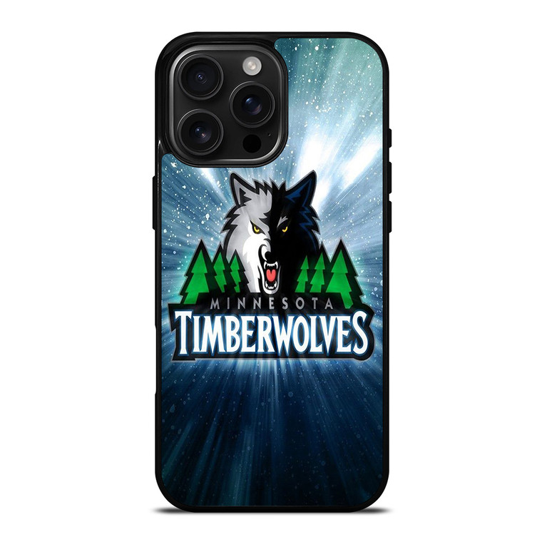 MINNESOTA TIMBERWOLVES SHINY SYMBOL iPhone 16 Pro Max Case