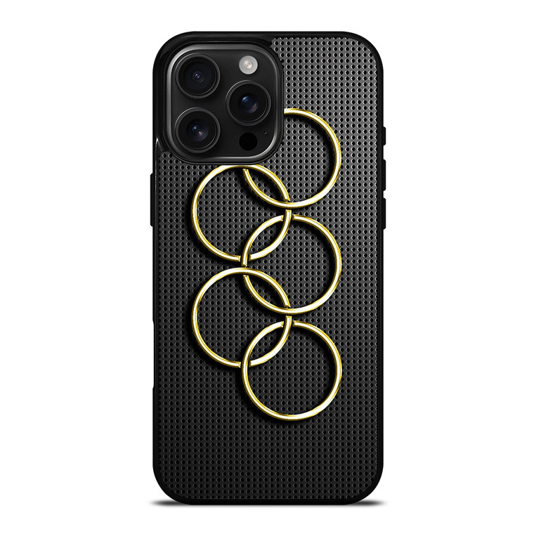 OLYMPIC RINGS GOLD CARBON iPhone 16 Pro Max Case