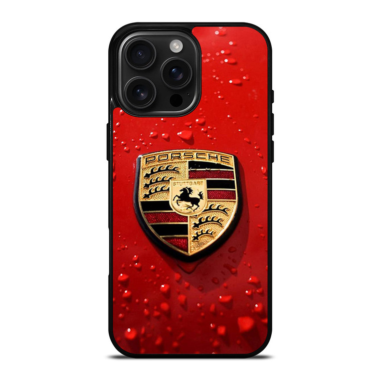 PORSCHE RED EMBLEM iPhone 16 Pro Max Case