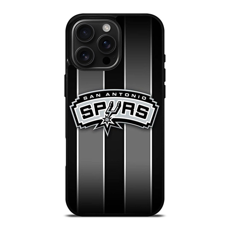 SAN ANTONIO SPURS NBA STRIPE LOGO iPhone 16 Pro Max Case