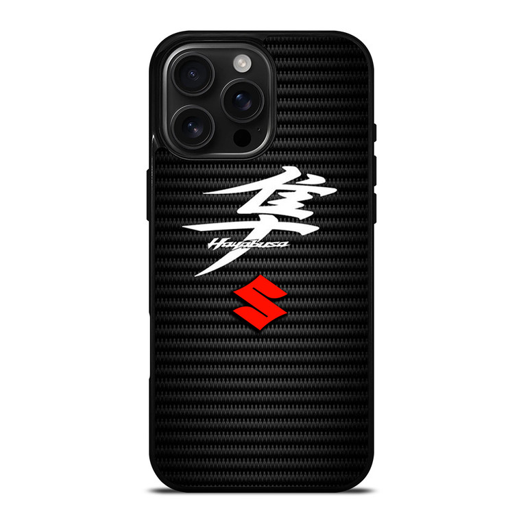 SUZUKI HAYABUSA CARBON LOGO iPhone 16 Pro Max Case