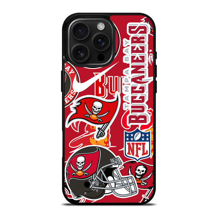 TAMPA BAY BUCCANEERS NFL STICKER BOMB iPhone 16 Pro Max Case