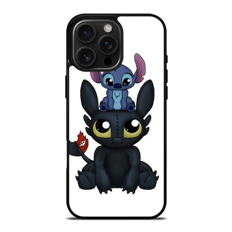 TOOTHLESS AND STITCH CARTOON iPhone 16 Pro Max Case