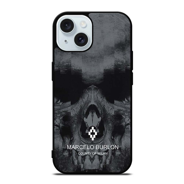 MARCELO BURLON SKULL LOGO iPhone 15  Case Cover
