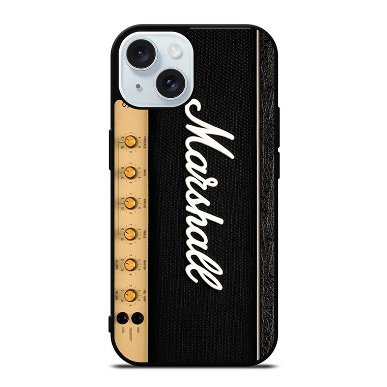 MARSHALL SPEAKER GOLD WOOD iPhone 15  Case Cover