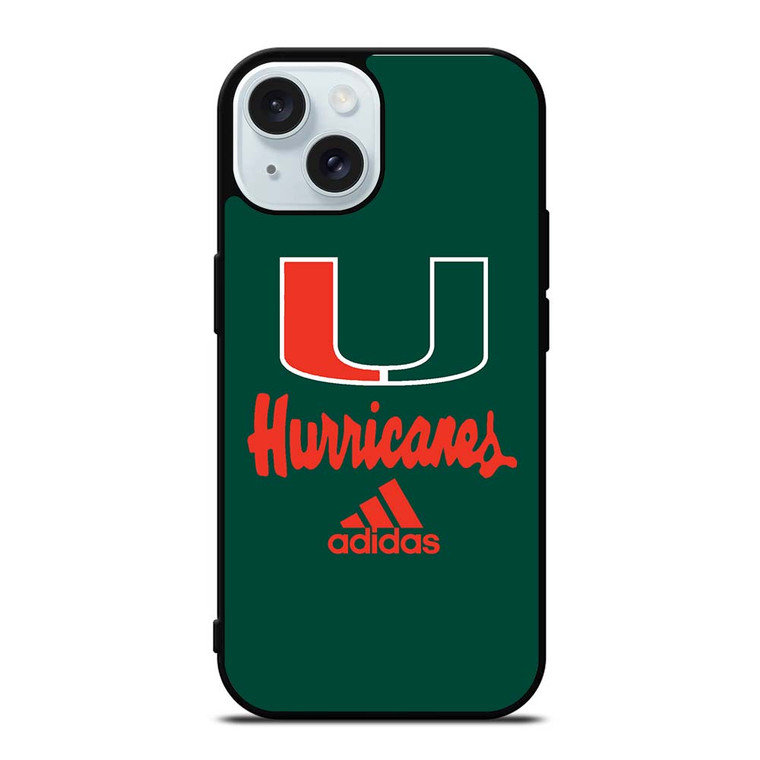 MIAMI HURRICANES GREEN LOGO iPhone 15  Case Cover
