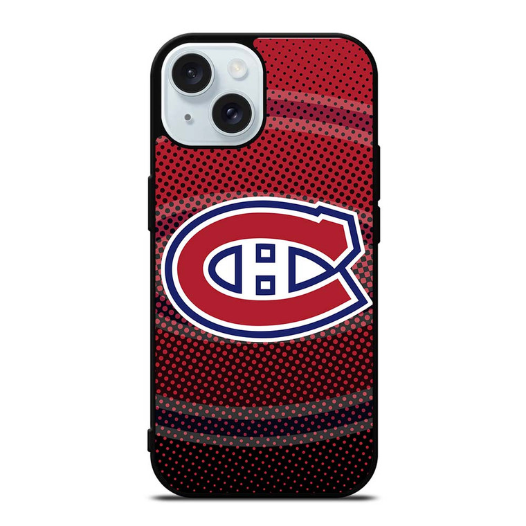 MONTREAL CANADIENS HALFTONE LOGO iPhone 15  Case Cover