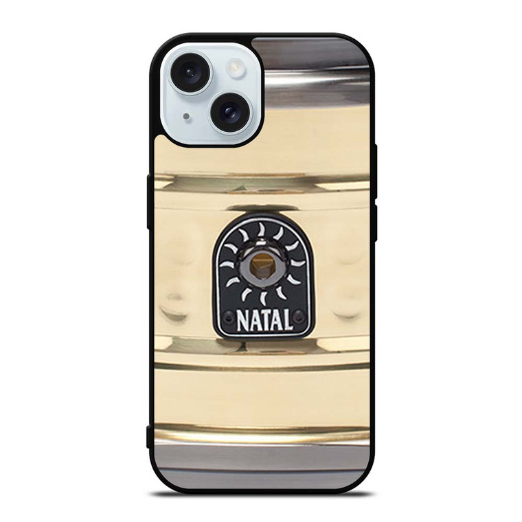 NATAL DRUM SNARE GOLD iPhone 15  Case Cover NATAL DRUM SNARE GOLD iPhone 15  Case Cover