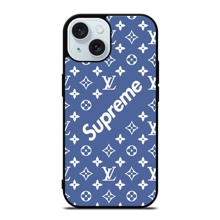NEW SUPREME BLUE PATTERN iPhone 15  Case Cover