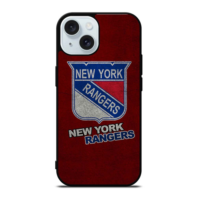 NEW YORK RANGERS SUEDE TEXTURE iPhone 15  Case Cover