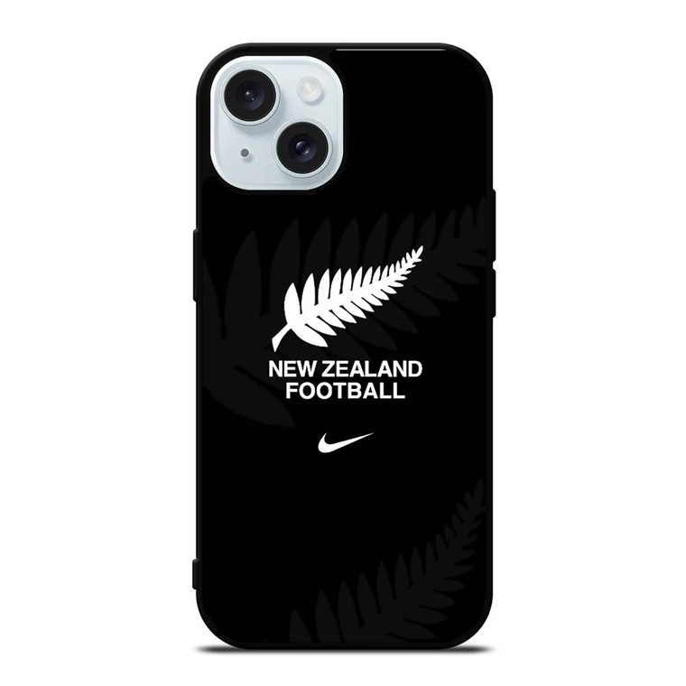 NEW ZEALAND FOOTBALL NIKE LOGO iPhone 15  Case Cover NEW ZEALAND FOOTBALL NIKE LOGO iPhone 15  Case Cover