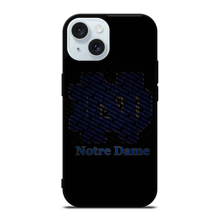 NOTRE DAME IRISH LOGO PATTERN iPhone 15  Case Cover