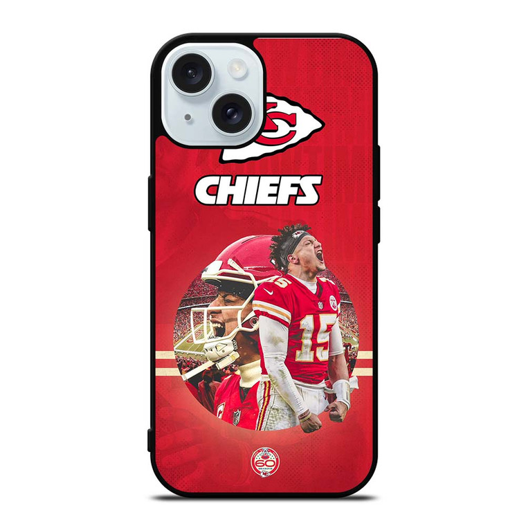 PATRICK MAHOMES 15 KANSAS CITY CHIEFS iPhone 15  Case Cover