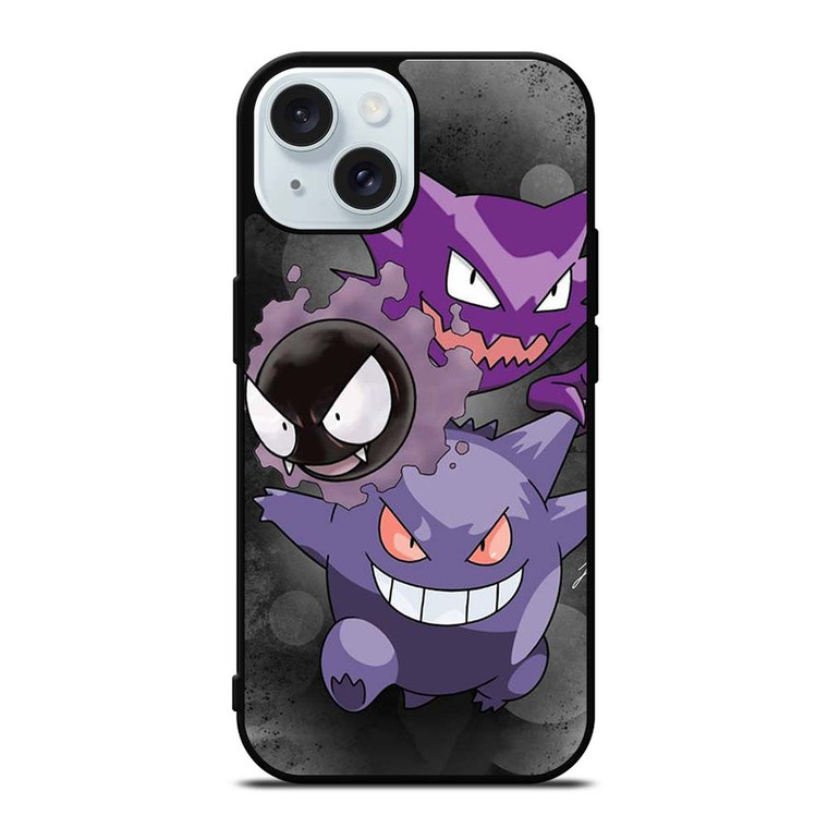 POKEMON GASTLY CARTOON iPhone 15  Case Cover POKEMON GASTLY CARTOON iPhone 15  Case Cover