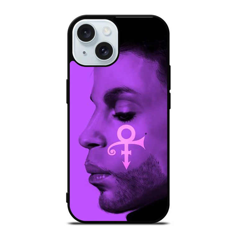 PRINCE PURPLE RAIN FACE iPhone 15  Case Cover PRINCE PURPLE RAIN FACE iPhone 15  Case Cover