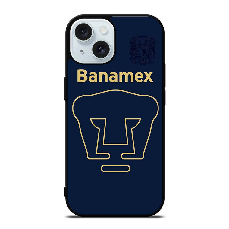 PUMAS UNAM JERSEY iPhone 15  Case Cover PUMAS UNAM JERSEY iPhone 15  Case Cover