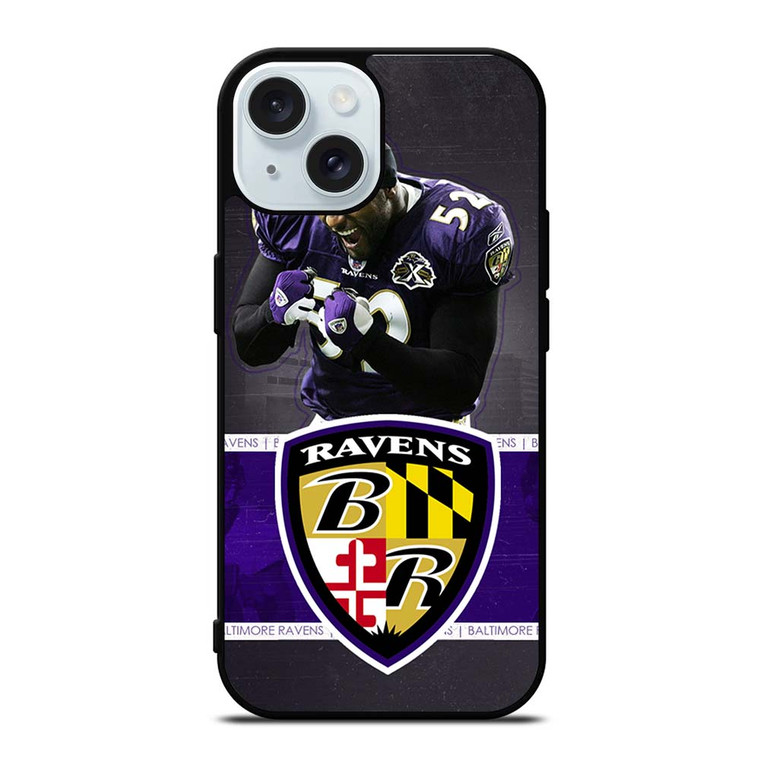 RAY LEWIS BALTIMORE RAVENS FOOTBALL iPhone 15  Case Cover