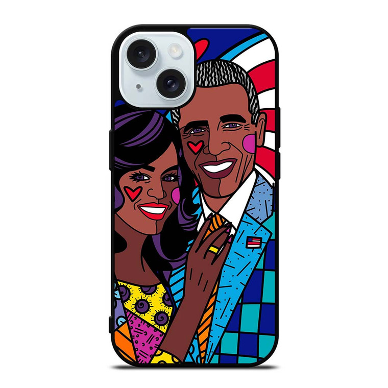 ROMERO BRITTO BARACK OBAMA iPhone 15  Case Cover