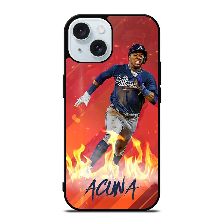 RONALD ACUNA JR ATLANTA BRAVES BASEBALL MLB iPhone 15  Case Cover RONALD ACUNA JR ATLANTA BRAVES BASEBALL MLB iPhone 15  Case Cover