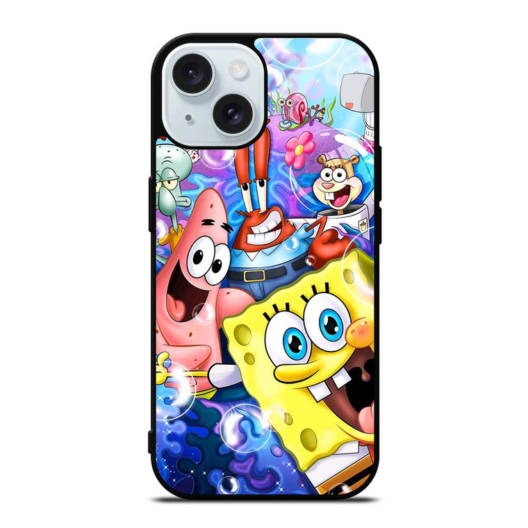 SPONGEBOB AND FRIEND BUBLE iPhone 15  Case Cover