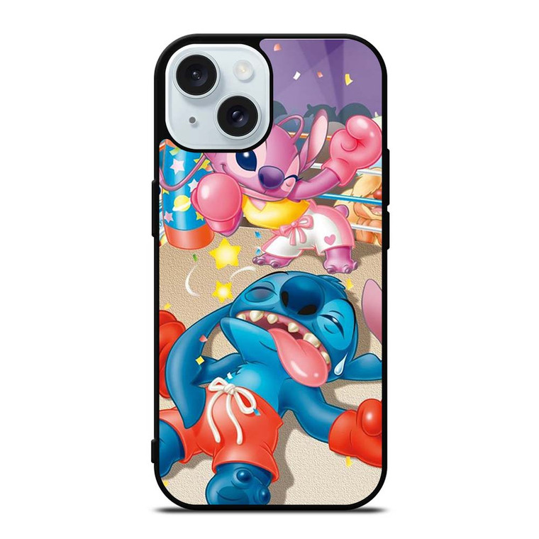 STITCH AND GIRLFRIEND BOXING iPhone 15  Case Cover