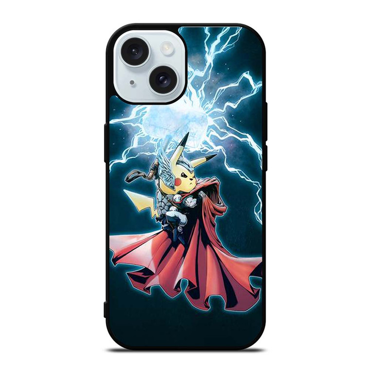 THOR POKEMON PIKACHU iPhone 15  Case Cover THOR POKEMON PIKACHU iPhone 15  Case Cover