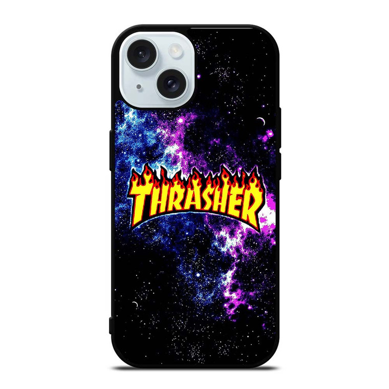 THRASHER SKATEBOARD MAGAZINE NEBULA iPhone 15  Case Cover