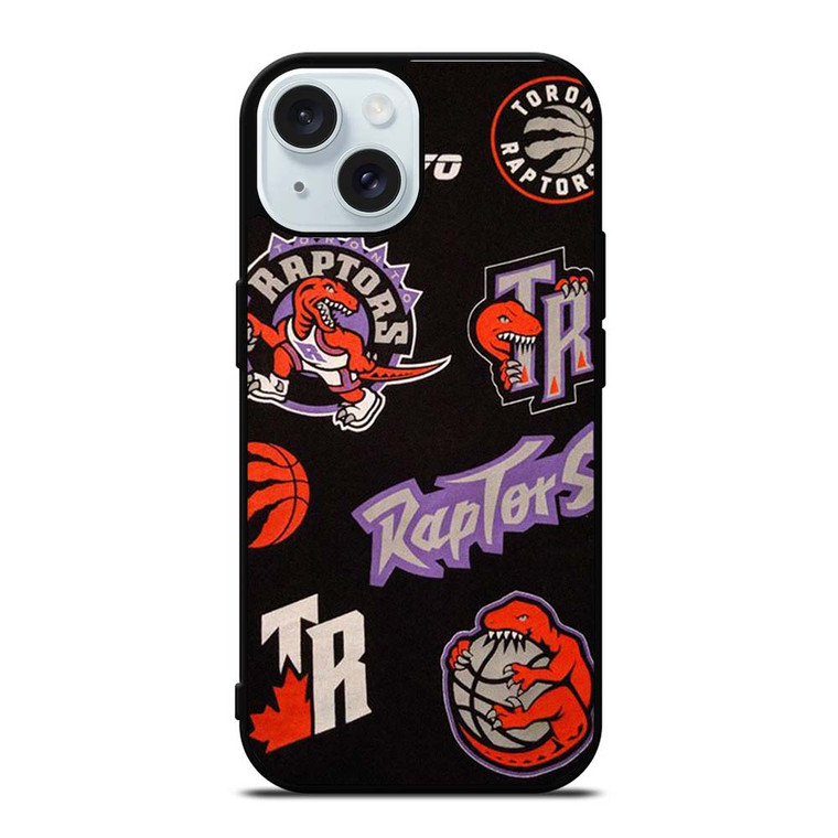 TORONTO RAPTORS LOGO COLLAGE iPhone 15  Case Cover