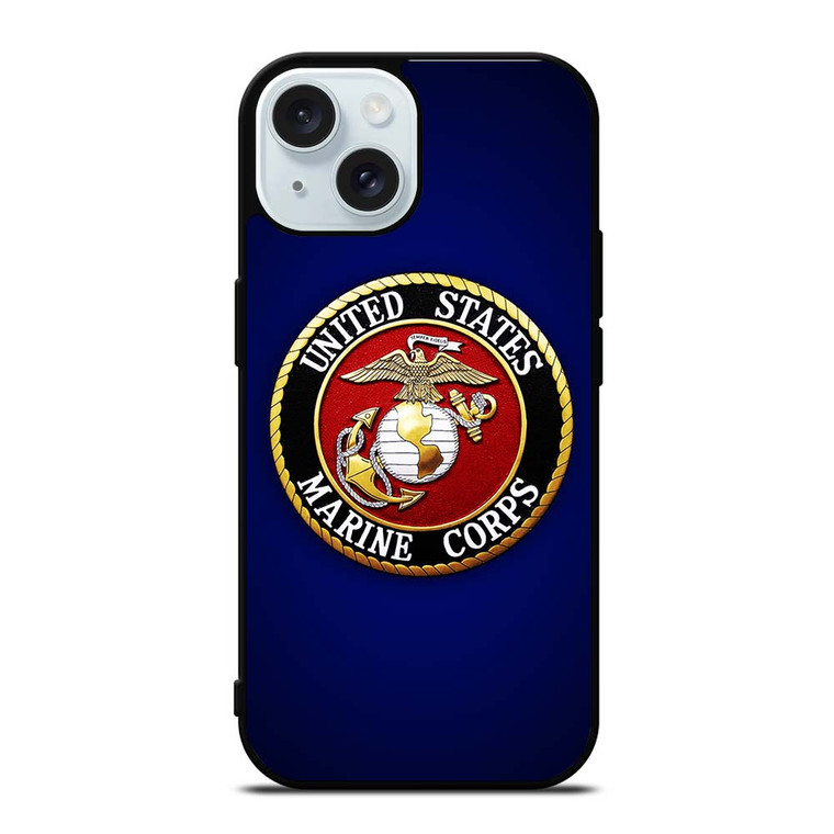 UNITED STATES MARINE CORPS BADGE iPhone 15  Case Cover