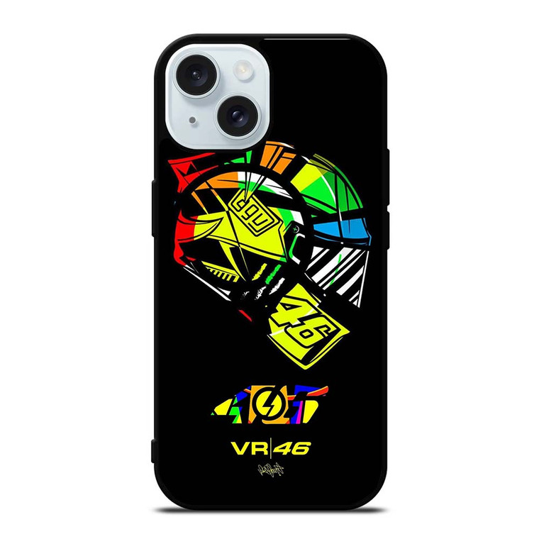 VR VALENTINO ROSSI 46 HELMET iPhone 15  Case Cover