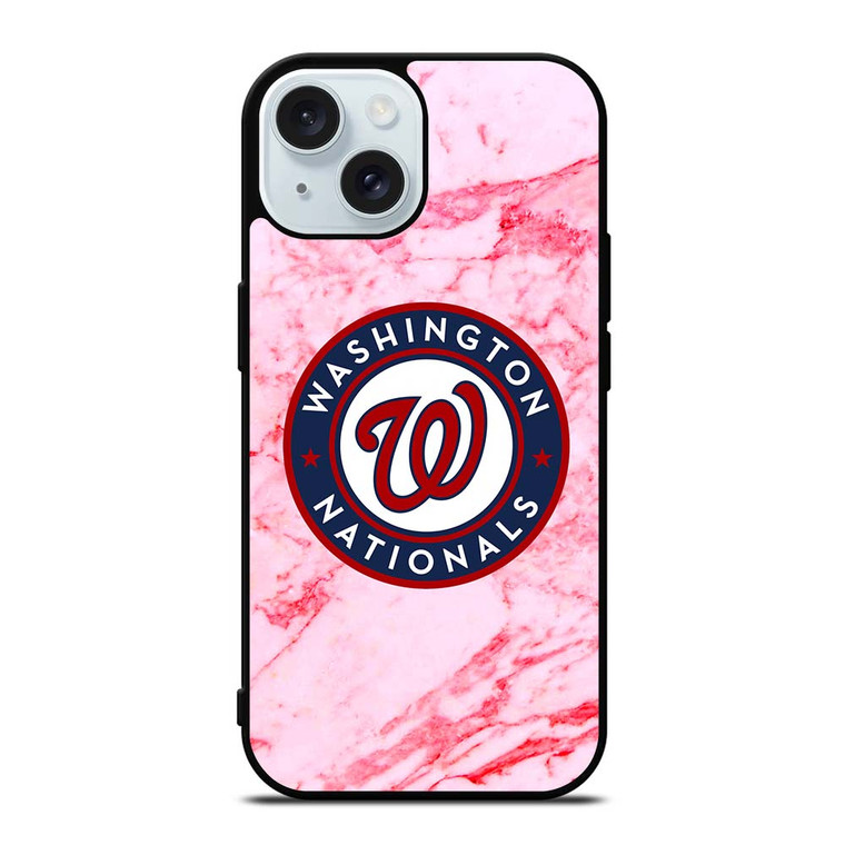WASHINGTON NATIONALS PINK MARBLE iPhone 15  Case Cover