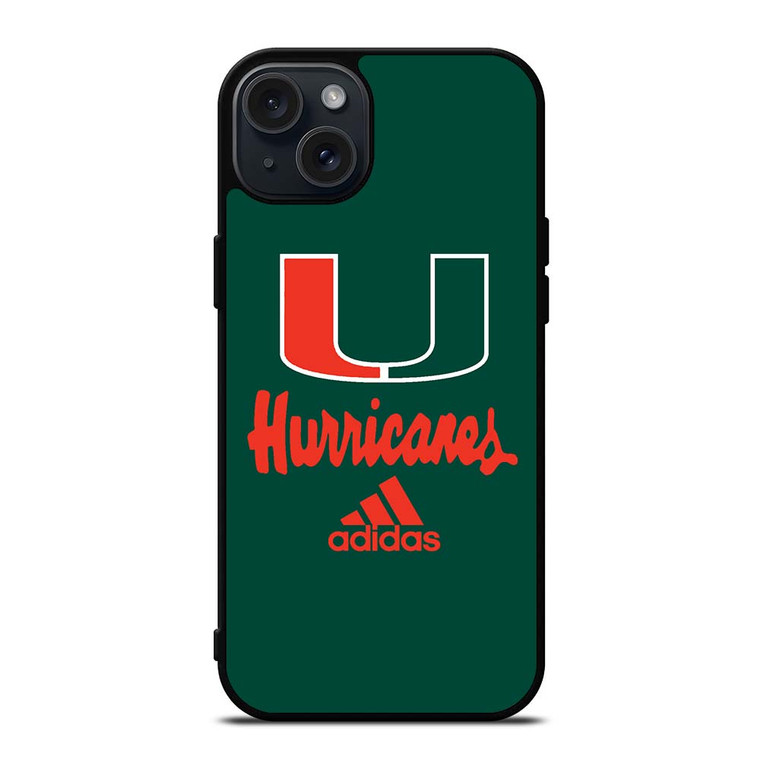 MIAMI HURRICANES GREEN LOGO iPhone 15 Plus Case