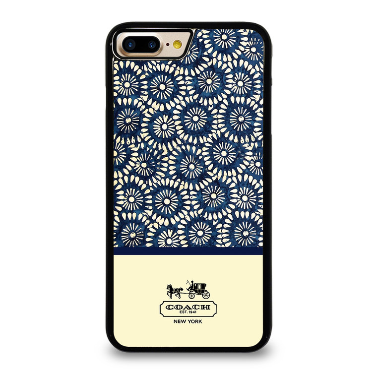 COACH NEW YORK BLUE FLORAL BATIK iPhone 7 Plus Case