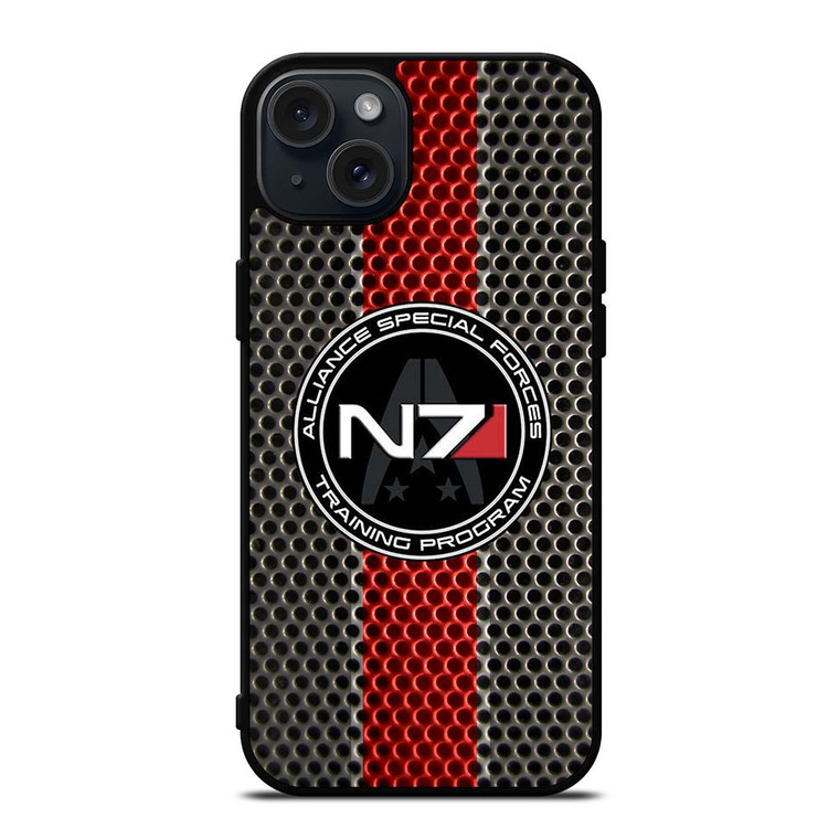 N7 MASS EFFECT PLATE LOGO iPhone 15 Plus Case