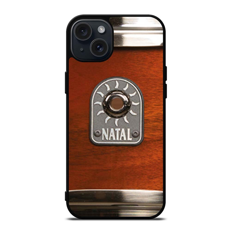 NATAL DRUM SNARE LOGO iPhone 15 Plus Case NATAL DRUM SNARE LOGO iPhone 15 Plus Case