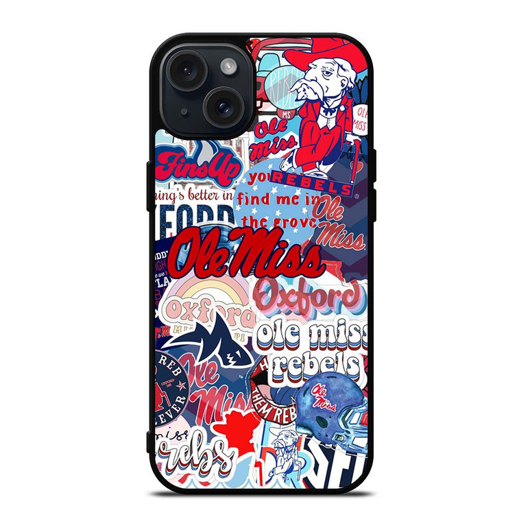 OLE MISS BASEBALL COLLAGE iPhone 15 Plus Case OLE MISS BASEBALL COLLAGE iPhone 15 Plus Case