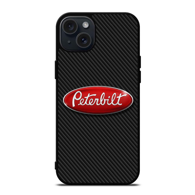 PETERBILT TRUCK LOGO CARBON iPhone 15 Plus Case PETERBILT TRUCK LOGO CARBON iPhone 15 Plus Case