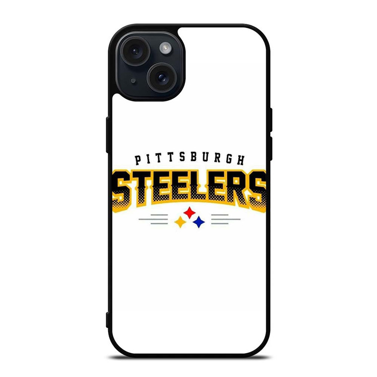 PITTSBURGH STEELERS WHITE WALL iPhone 15 Plus Case PITTSBURGH STEELERS WHITE WALL iPhone 15 Plus Case