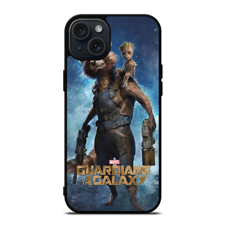 ROCKET RACCOON AND BABY GROOT iPhone 15 Plus Case