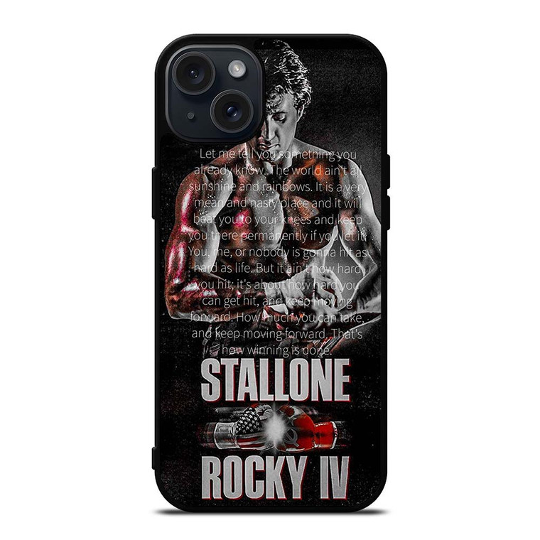 ROCKY BALBOA QUOTE 2 iPhone 15 Plus Case ROCKY BALBOA QUOTE 2 iPhone 15 Plus Case